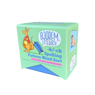 -k/-ck Spelling Pattern Word Sort